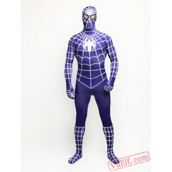 Blue Spiderman Zentai Suit - Spandex BodySuit | Costumes