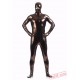 Coffee Shiny Metalic Mens Lycra Spandex BodySuit | Zentai Suit