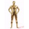 Gold Shiny Metalic Mens Lycra Spandex BodySuit | Zentai Suit