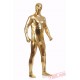 Gold Shiny Metalic Mens Lycra Spandex BodySuit | Zentai Suit