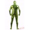 Green Shiny Metalic Mens Lycra Spandex BodySuit | Zentai Suit