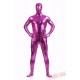 Pink Shiny Metalic Mens Lycra Spandex BodySuit | Zentai Suit