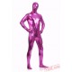 Pink Shiny Metalic Mens Lycra Spandex BodySuit | Zentai Suit