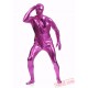 Pink Shiny Metalic Mens Lycra Spandex BodySuit | Zentai Suit