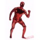 Red Shiny Metalic Mens Lycra Spandex BodySuit | Zentai Suit