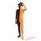 Black Orange Lycra Spandex BodySuit | Zentai Suit