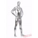 Silvery Shiny Metalic Mens Lycra Spandex BodySuit | Zentai Suit