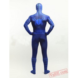 Deep Blue Spiderman Zentai Suit - Spandex BodySuit | Costumes