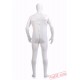 White Shiny Metalic Mens Lycra Spandex BodySuit | Zentai Suit