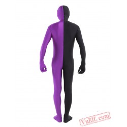Black Purple Lycra Spandex BodySuit | Zentai Suit