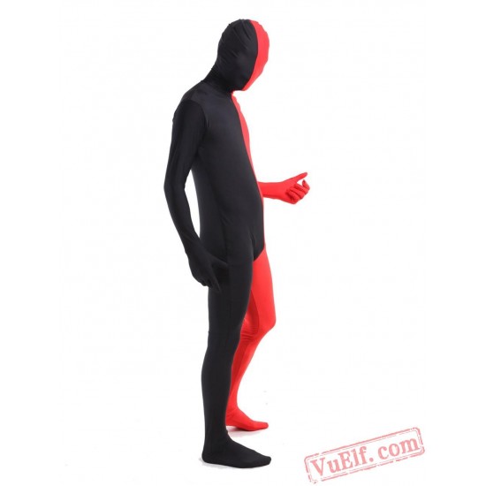 Black Red Lycra Spandex BodySuit | Zentai Suit