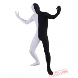 Black White Lycra Spandex BodySuit | Zentai Suit
