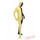 Black Yellow Lycra Spandex BodySuit | Zentai Suit