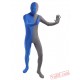 Blue Grey Lycra Spandex BodySuit | Zentai Suit