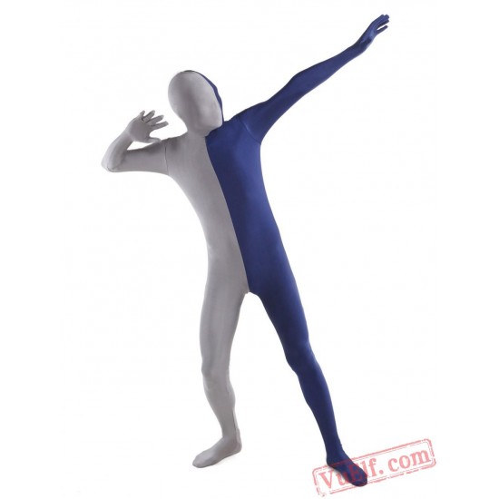 Dark Navy Gray Lycra Spandex BodySuit | Zentai Suit