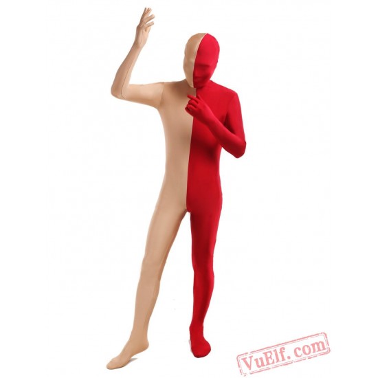 Pink Red Lycra Spandex BodySuit | Zentai Suit