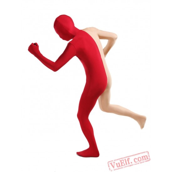 Pink Red Lycra Spandex BodySuit | Zentai Suit