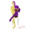 Purple Yellow Lycra Spandex BodySuit | Zentai Suit