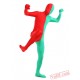 Red Green Lycra Spandex BodySuit | Zentai Suit