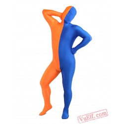 Funny Orange Blue Lycra Spandex BodySuit | Zentai Suit