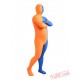 Funny Orange Blue Lycra Spandex BodySuit | Zentai Suit