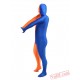 Funny Orange Blue Lycra Spandex BodySuit | Zentai Suit