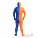 Funny Orange Blue Lycra Spandex BodySuit | Zentai Suit