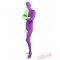 Green Purple Lycra Spandex BodySuit | Zentai Suit