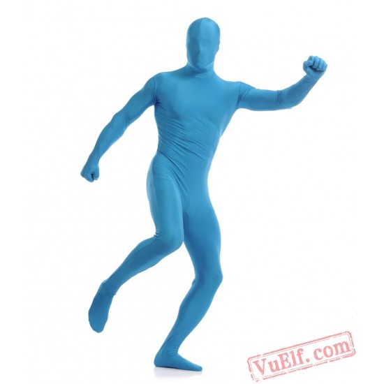 Funny Light Blue Lycra Spandex BodySuit | Zentai Suit