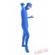 Blue Open Face Lycra Spandex BodySuit | Zentai Suit