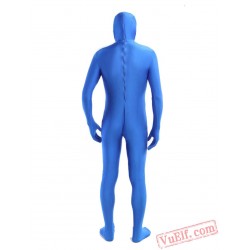 Blue Open Face Lycra Spandex BodySuit | Zentai Suit