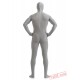 Funny Light Gray Lycra Spandex BodySuit | Zentai Suit