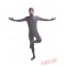 Deep Gray Open Face Lycra Spandex BodySuit | Zentai Suit