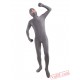 Deep Gray Open Face Lycra Spandex BodySuit | Zentai Suit