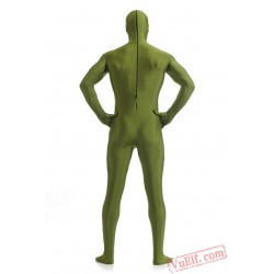 Funny Army green Lycra Spandex BodySuit | Zentai Suit