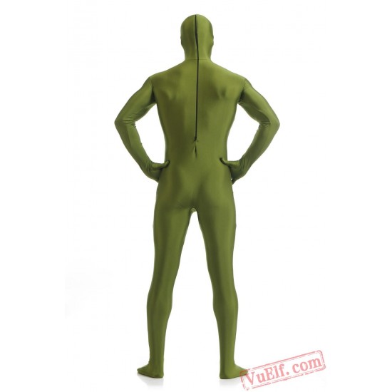 Funny Army green Lycra Spandex BodySuit | Zentai Suit