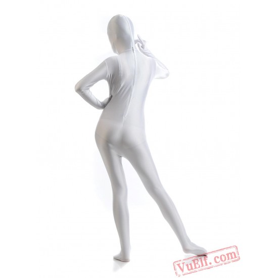 White Full Body Costumes - Lycra Spandex BodySuit | Zentai Suit