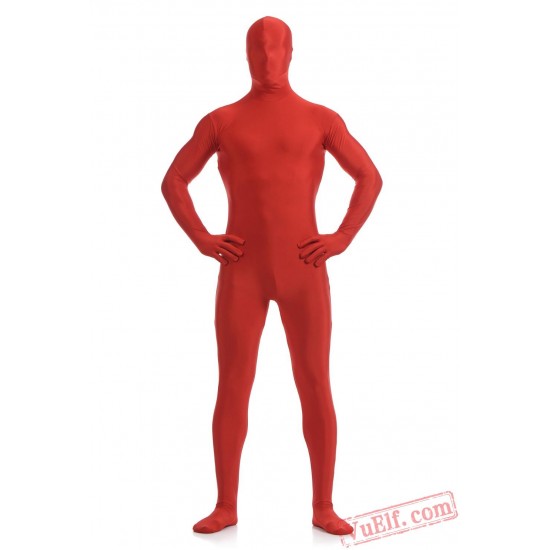 Funny Red Lycra Spandex BodySuit | Zentai Suit