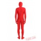 Red Open Face Lycra Spandex BodySuit | Zentai Suit