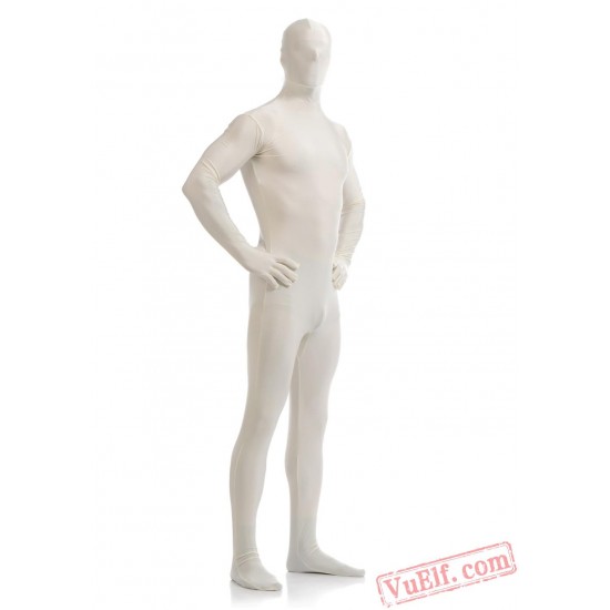 Funny White Lycra Spandex BodySuit | Zentai Suit