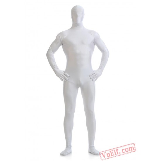 Funny White Lycra Spandex BodySuit | Zentai Suit