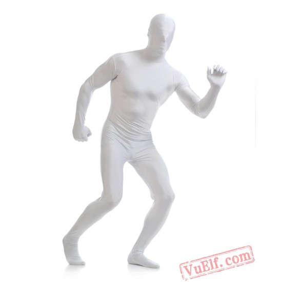 Funny White Lycra Spandex BodySuit | Zentai Suit