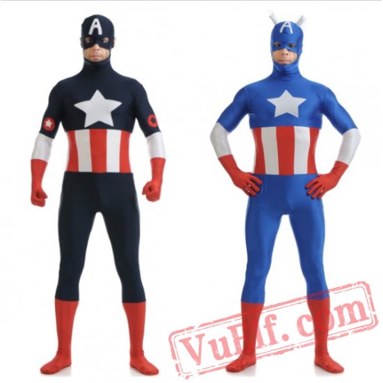 Captain America Costumes - Zentai Suit | Spandex BodySuit