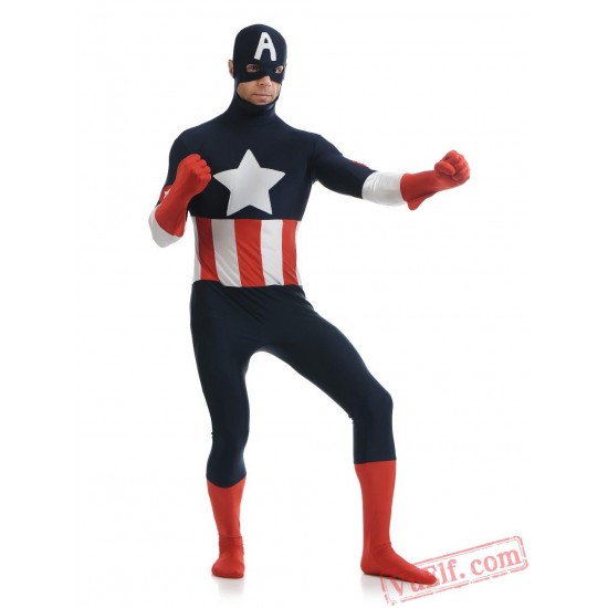 Captain America Costumes - Zentai Suit | Spandex BodySuit