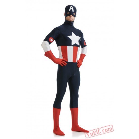 Captain America Costumes - Zentai Suit | Spandex BodySuit