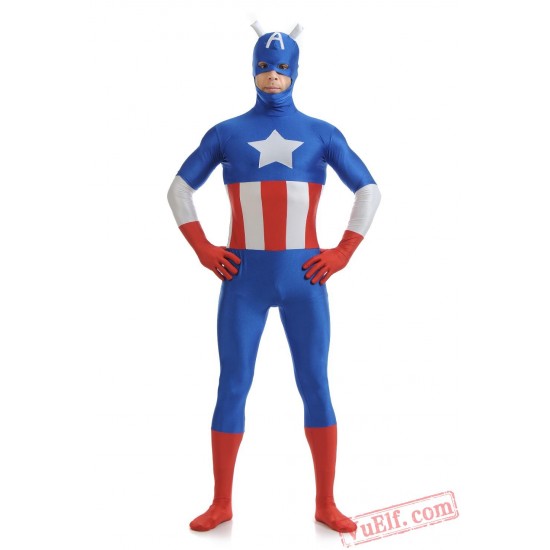 Captain America Costumes - Zentai Suit | Spandex BodySuit