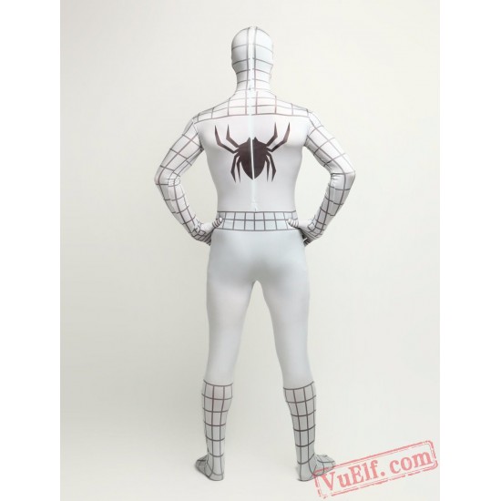 White Spiderman Costumes - Zentai Suit | Spandex BodySuit