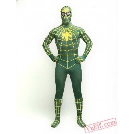 Green Spiderman Costumes - Zentai Suit | Spandex BodySuit