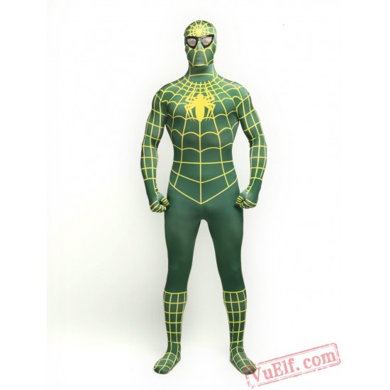 Green Spiderman Costumes - Zentai Suit | Spandex BodySuit