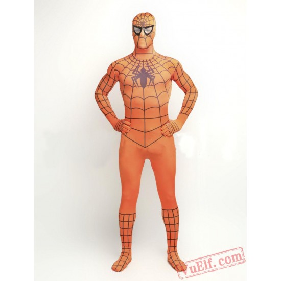 Orange Spiderman Costumes - Zentai Suit | Spandex BodySuit